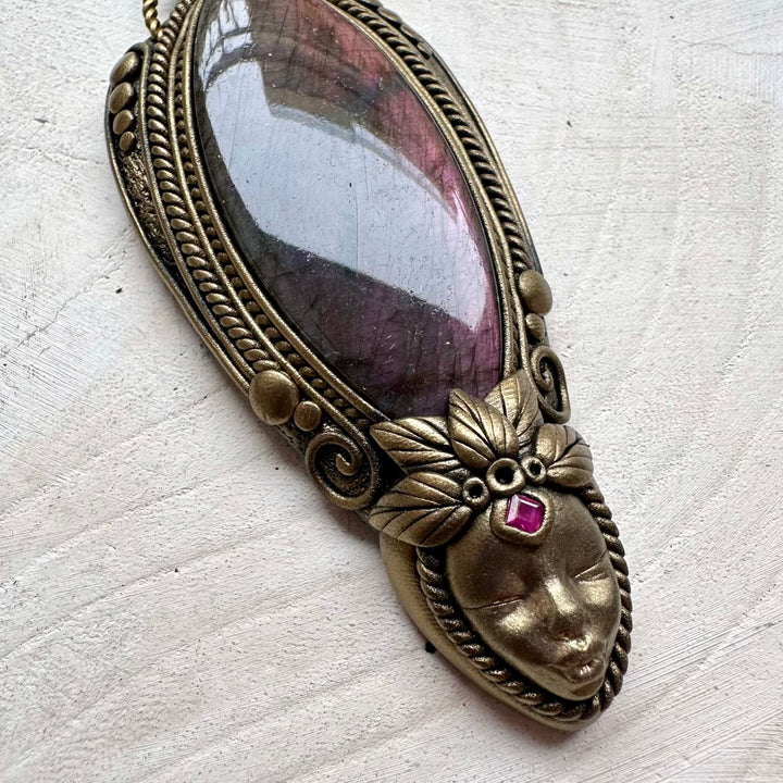 Handmade talisman goddess necklace for intuition and empowerment