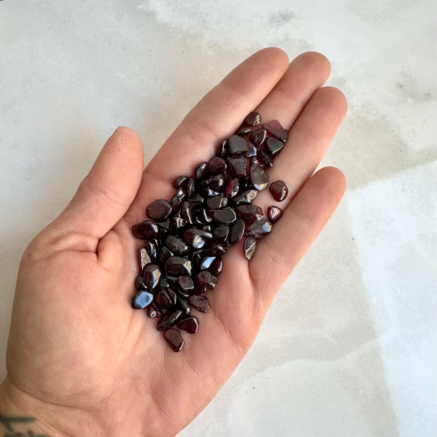 Natural small Garnet stones for healing and vitality