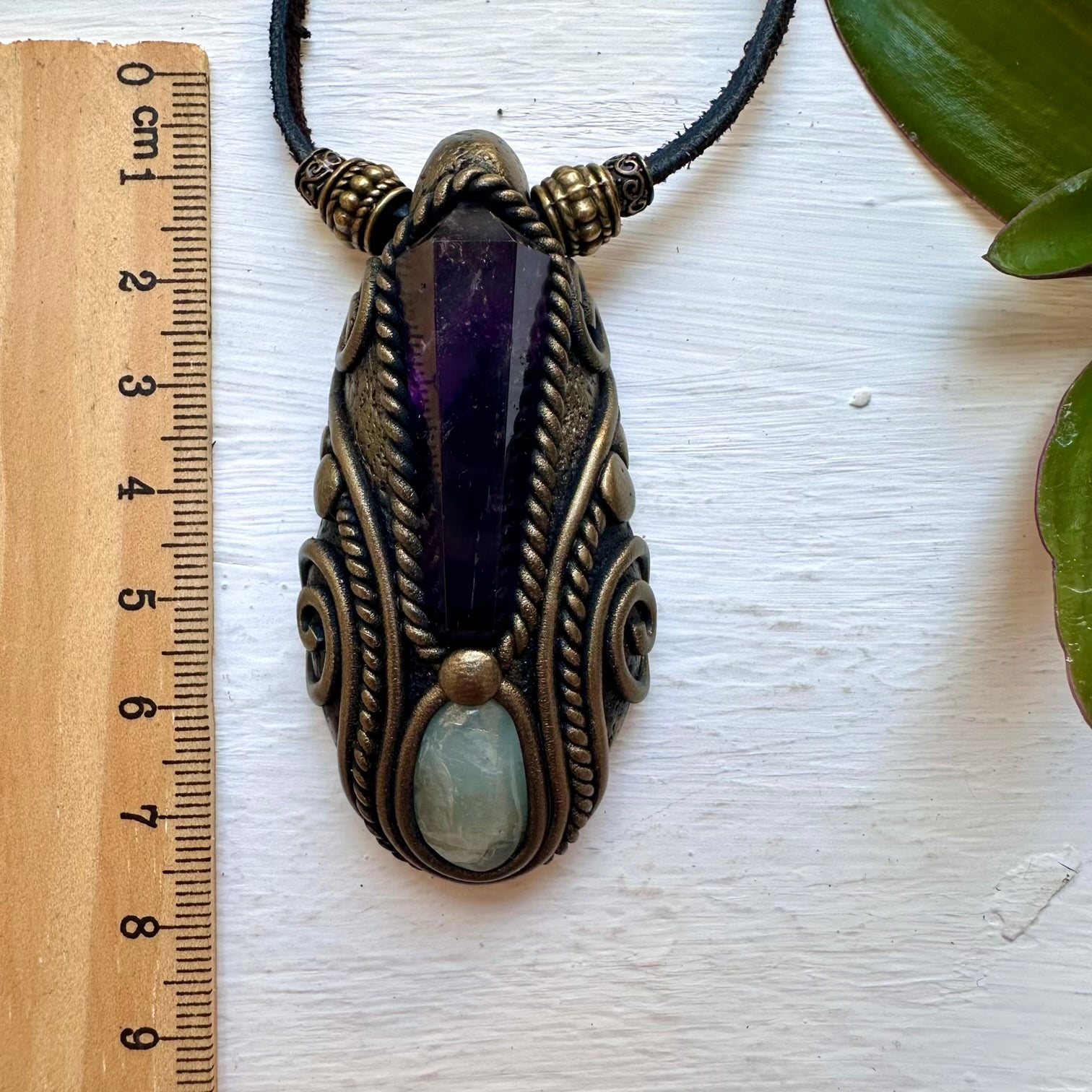 Amethyst and Aquamarine Necklace - FairyGardenGlow