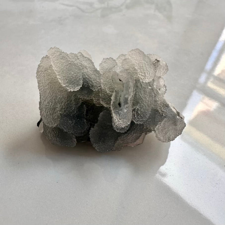 Grey Chalcedony Cluster – Unique Natural Mineral Specimen for Calm, Balance & Grounding Energy FairyGardenGlow