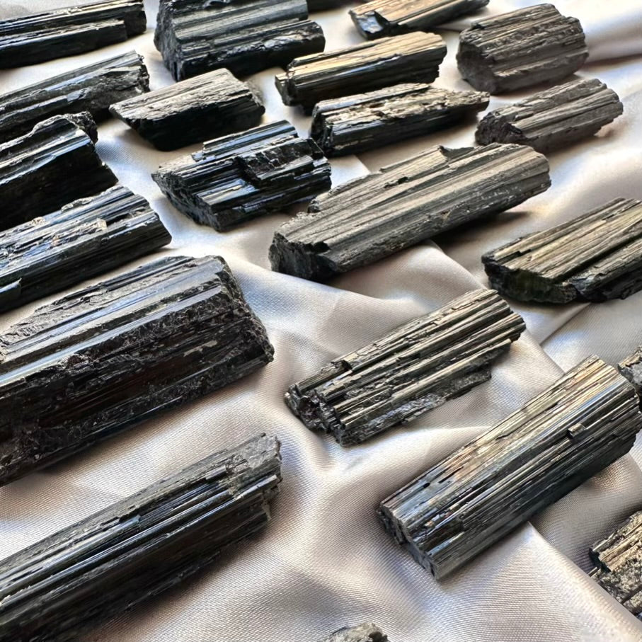 Black Tourmaline Crystal - Raw Tourmaline Stone - Healing Crystals - FairyGardenGlow