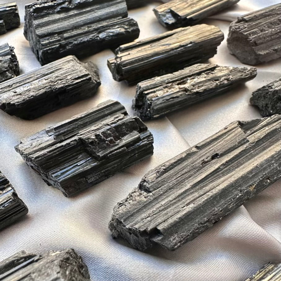 Black Tourmaline Crystal - Raw Tourmaline Stone - Healing Crystals - FairyGardenGlow