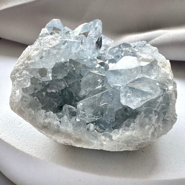 Celestite Crystal Cluster - Unique (02) - FairyGardenGlow