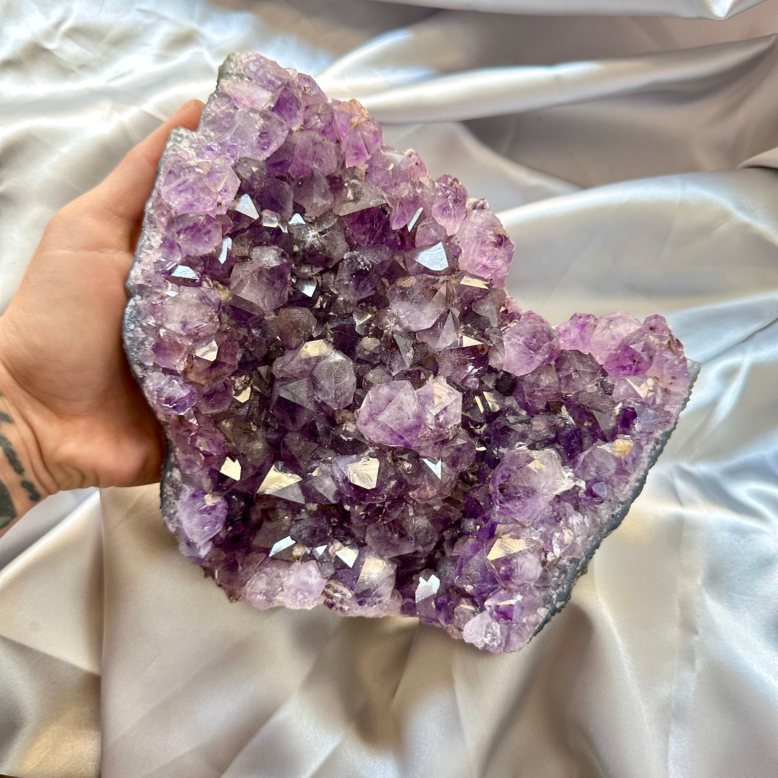 XL Amethyst Cluster - Brazilian Amethyst - Unique - FairyGardenGlow