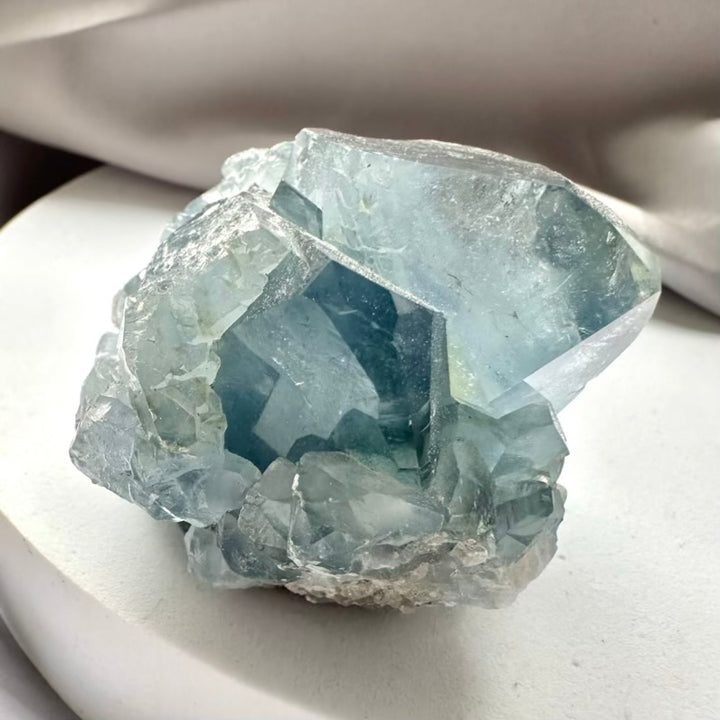 Celestite Cluster / Deep Sky Blue - Unique (04) - FairyGardenGlow