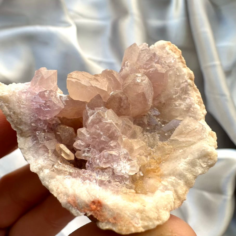 Pink Amethyst Crystal Geode / Raw Pink Amethyst Stone, Mineral Specimen (04) - FairyGardenGlow