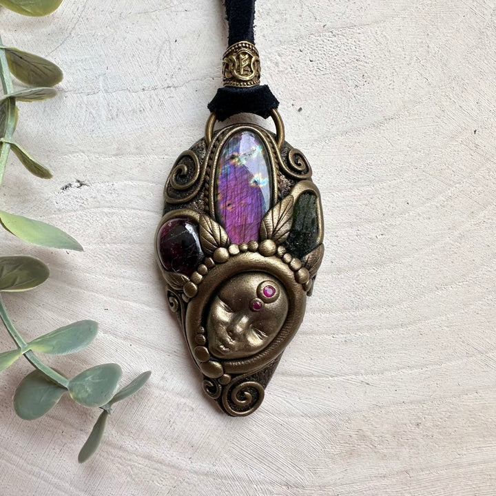 Handmade talisman goddess necklace for transformation and empowerment