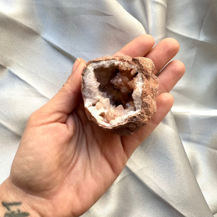 Pink Amethyst Geode Crystal - Unique / Raw Amethyst Stone (03) - FairyGardenGlow
