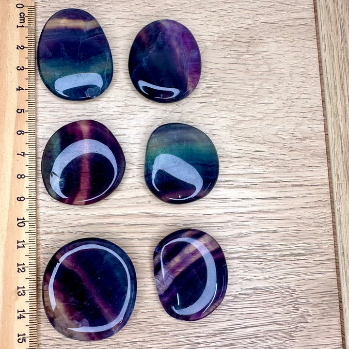 Fluorite stone with natural rainbow patterns