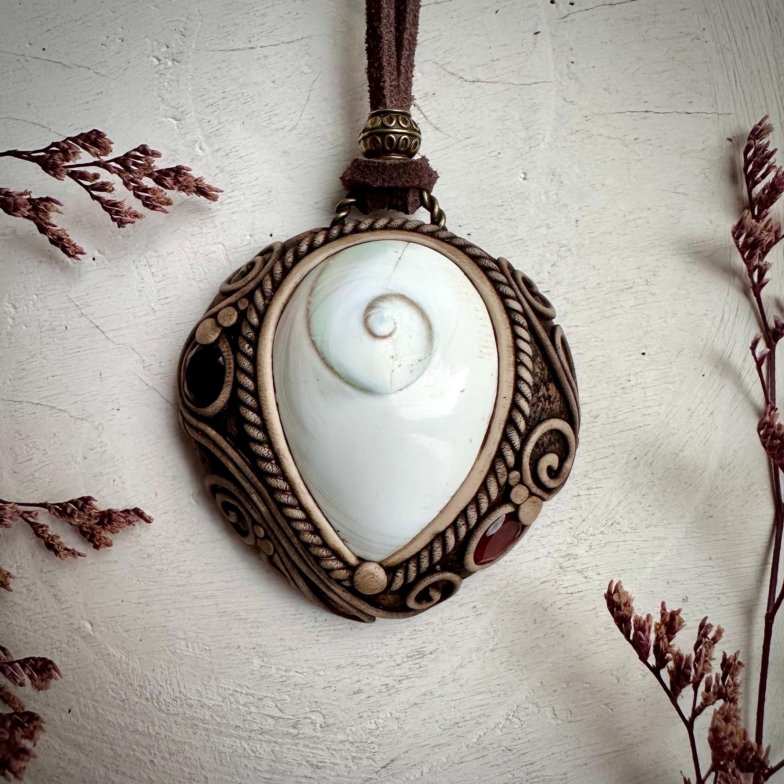 Shiva Eye Red Garnet and Smoky Quartz Necklace - FairyGardenGlow