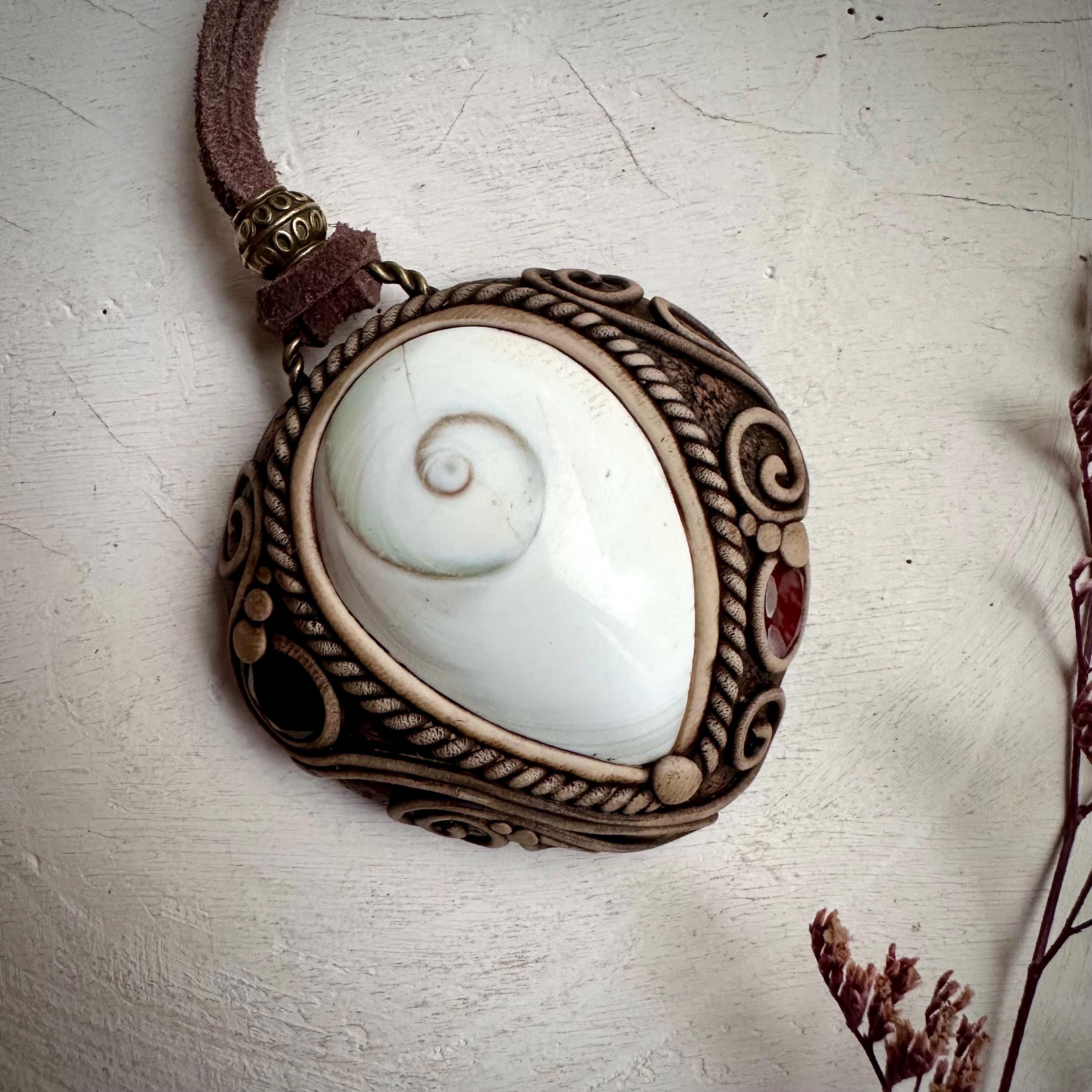 Shiva Eye Red Garnet and Smoky Quartz Necklace - FairyGardenGlow