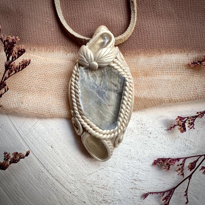 Light Blue Fluorite and Clear Topaz Necklace - FairyGardenGlow