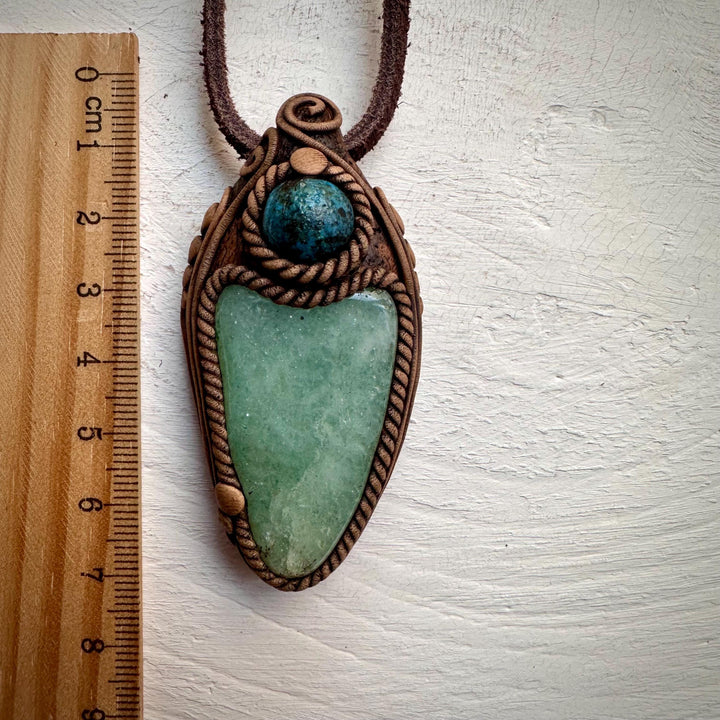 Green Aventurine and Shattuckite Necklace - FairyGardenGlow