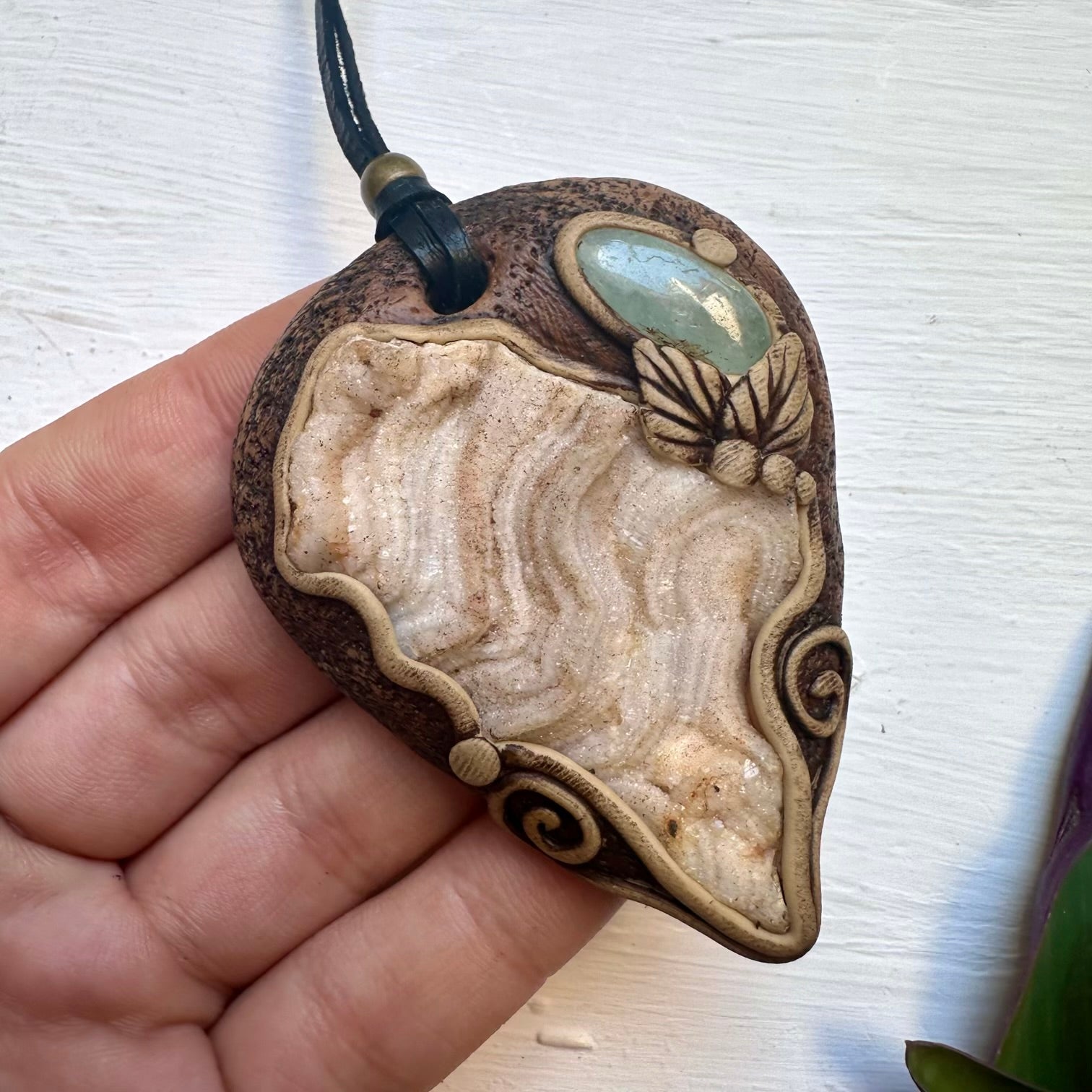 Chalcedony Rose and Aquamarine Necklace - FairyGardenGlow