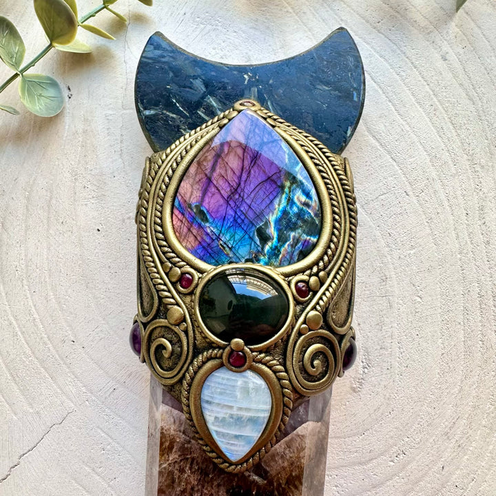 Statement crystal wand made with Super Seven Quartz and premium natural gemstones.