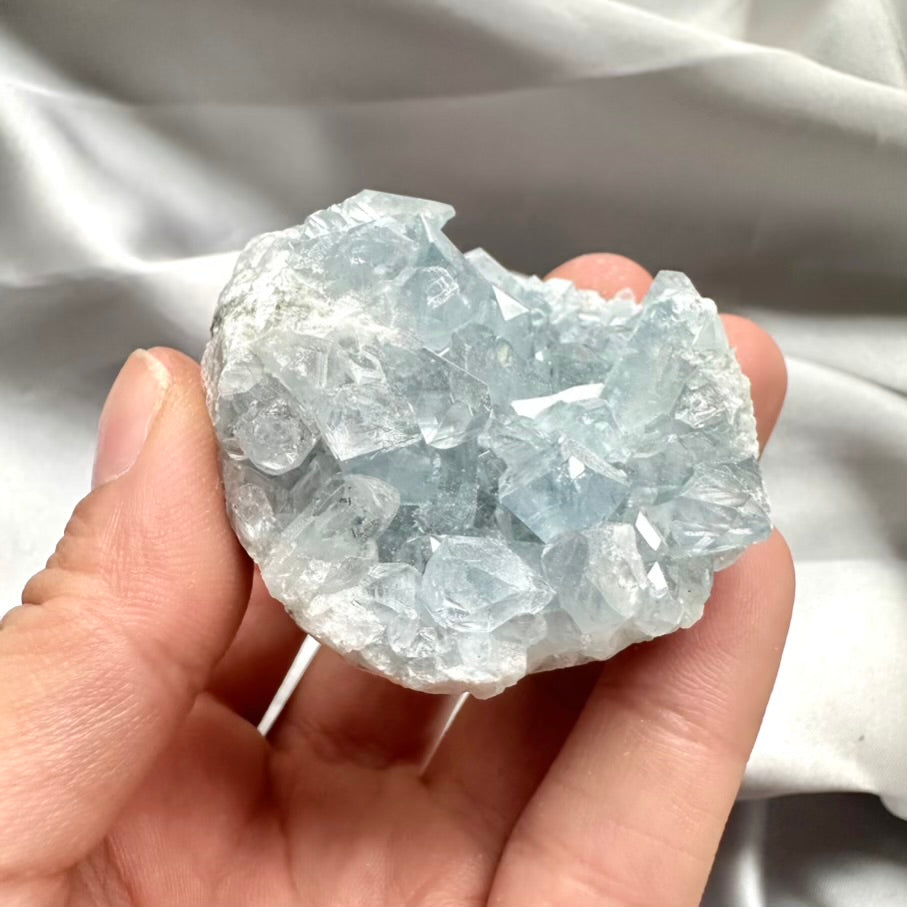 Celestite Crystal Cluster A Quality - Unique (01) - FairyGardenGlow