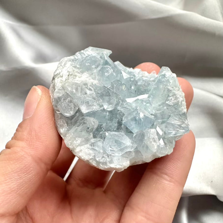 Celestite Crystal Cluster A Quality - Unique (01) - FairyGardenGlow