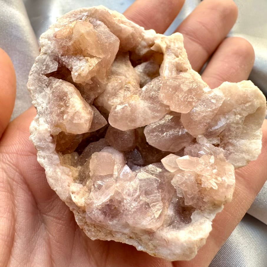 Pink Amethyst Geode - Unique, Pink Amethyst Raw Crystal (01) - FairyGardenGlow
