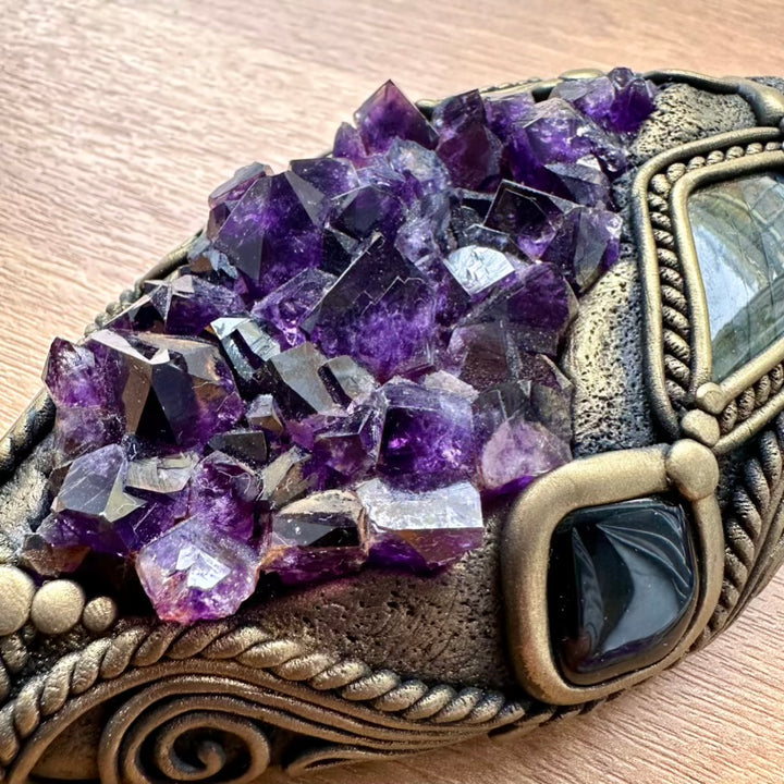 Amethyst Meditation Enchanter – Handmade Energy Healing Tool - FairyGardenGlow