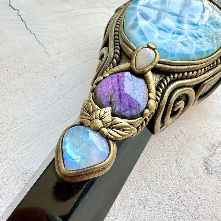 Unique artisan crystal wand designed for collectors, meditation and spiritual practice.