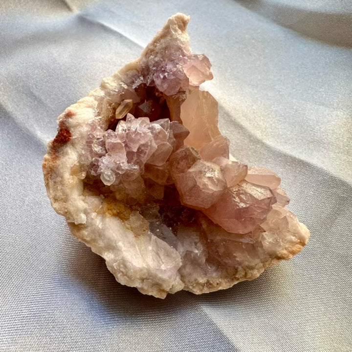 Pink Amethyst Crystal Geode / Raw Pink Amethyst Stone, Mineral Specimen (04) - FairyGardenGlow
