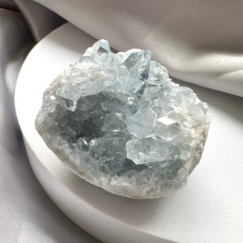 Celestite Crystal Cluster - Unique (02) - FairyGardenGlow