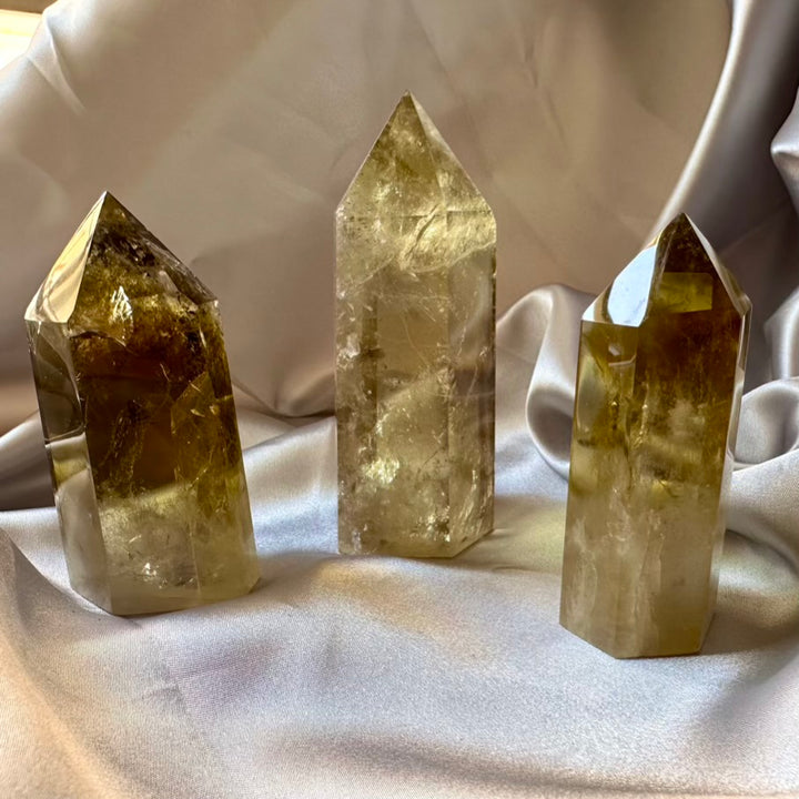 Citrine Tower - Polished Citrine Point - FairyGardenGlow