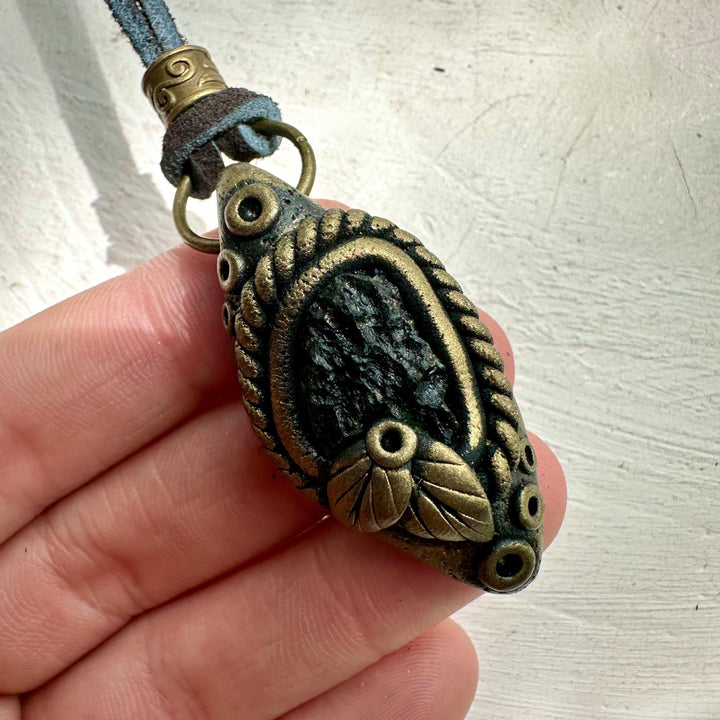 Raw Moldavite Necklace - FairyGardenGlow