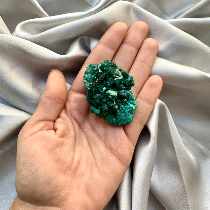 Dioptase Crystal- Unique / Dioptase Cluster, Raw Mineral Specimen - FairyGardenGlow