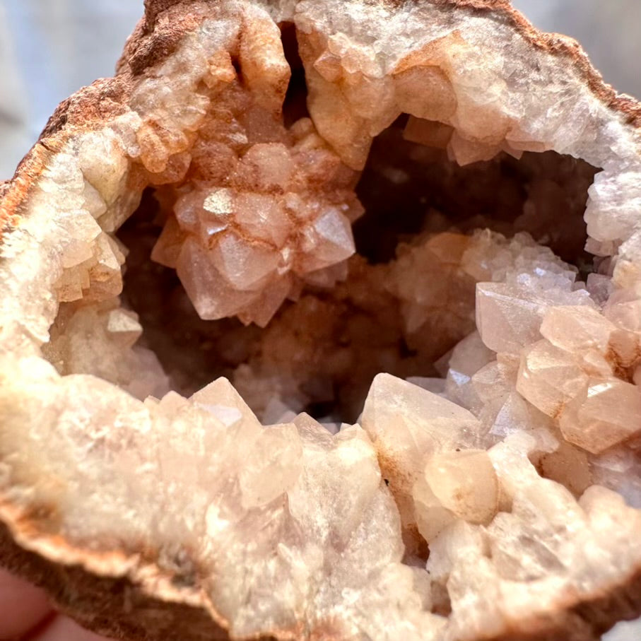 Pink Amethyst Geode Crystal - Unique / Raw Amethyst Stone (03) - FairyGardenGlow