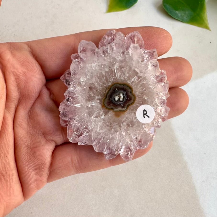 Amethyst Stalactite Slice, Amethyst Healing Crystals, Natural Amethyst Flower FairyGardenGlow