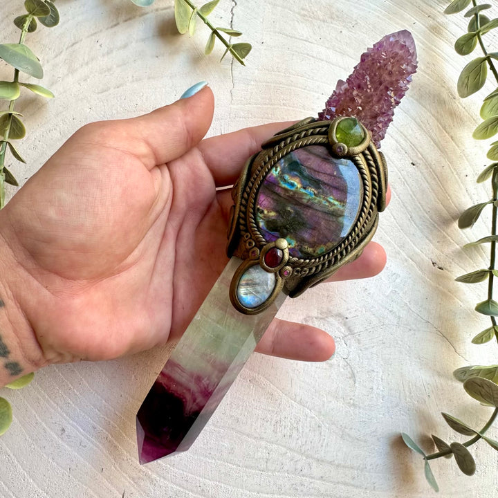 Unique handmade crystal wand designed for collectors, healers and spiritual practice.