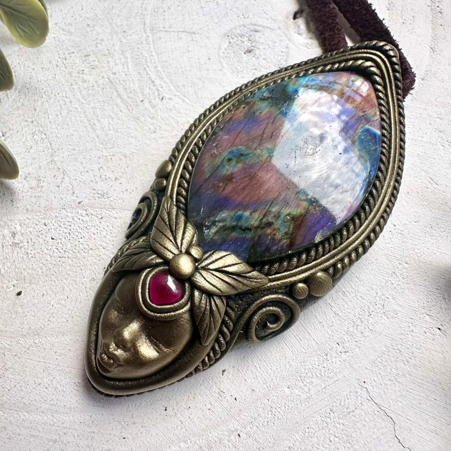 Divine Feminine Necklace with Rainbow Labradorite – Metaphysical Crystal Jewelry