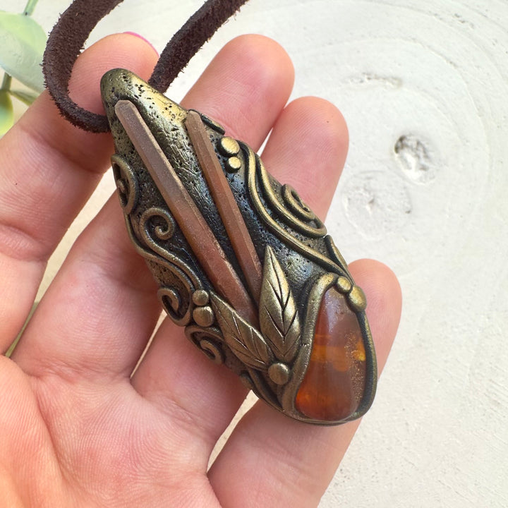 Metaphysical jewelry featuring natural Baltic Amber stone