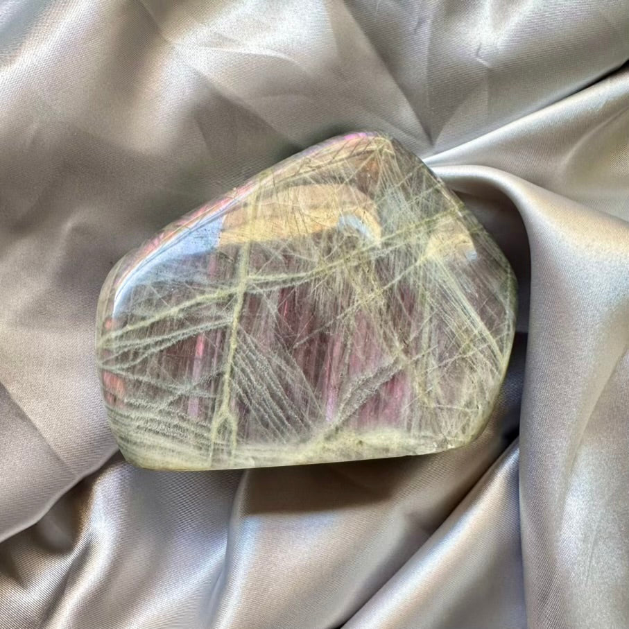 Labradorite Free Form - Purple Flash - Unique - FairyGardenGlow