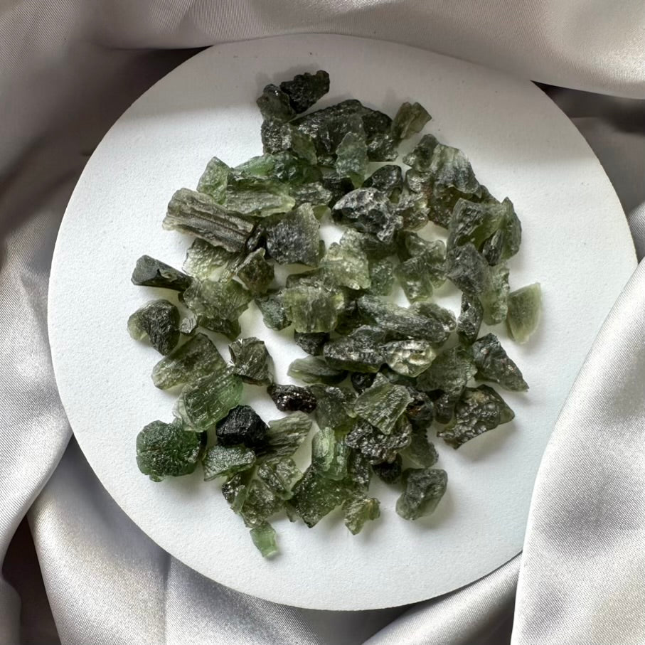Moldavite Lot, Genuine Raw Moldavite Specimen - FairyGardenGlow