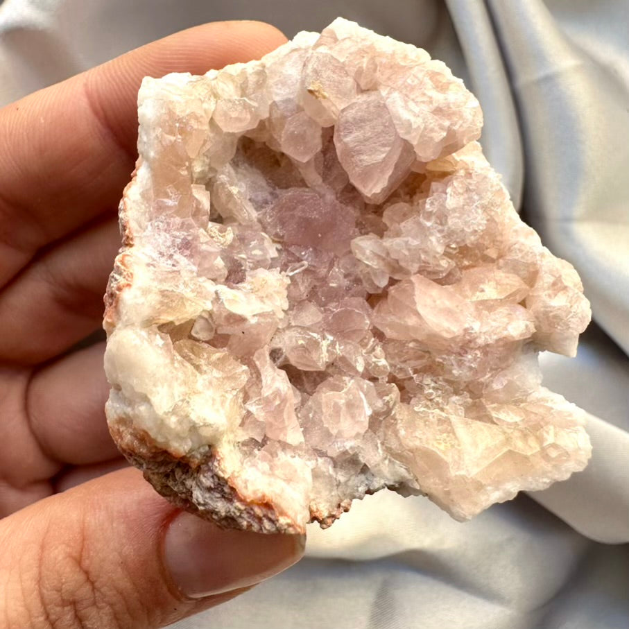 Pink Amethyst Crystal - Unique, Amethyst Crystal Geode (02) - FairyGardenGlow