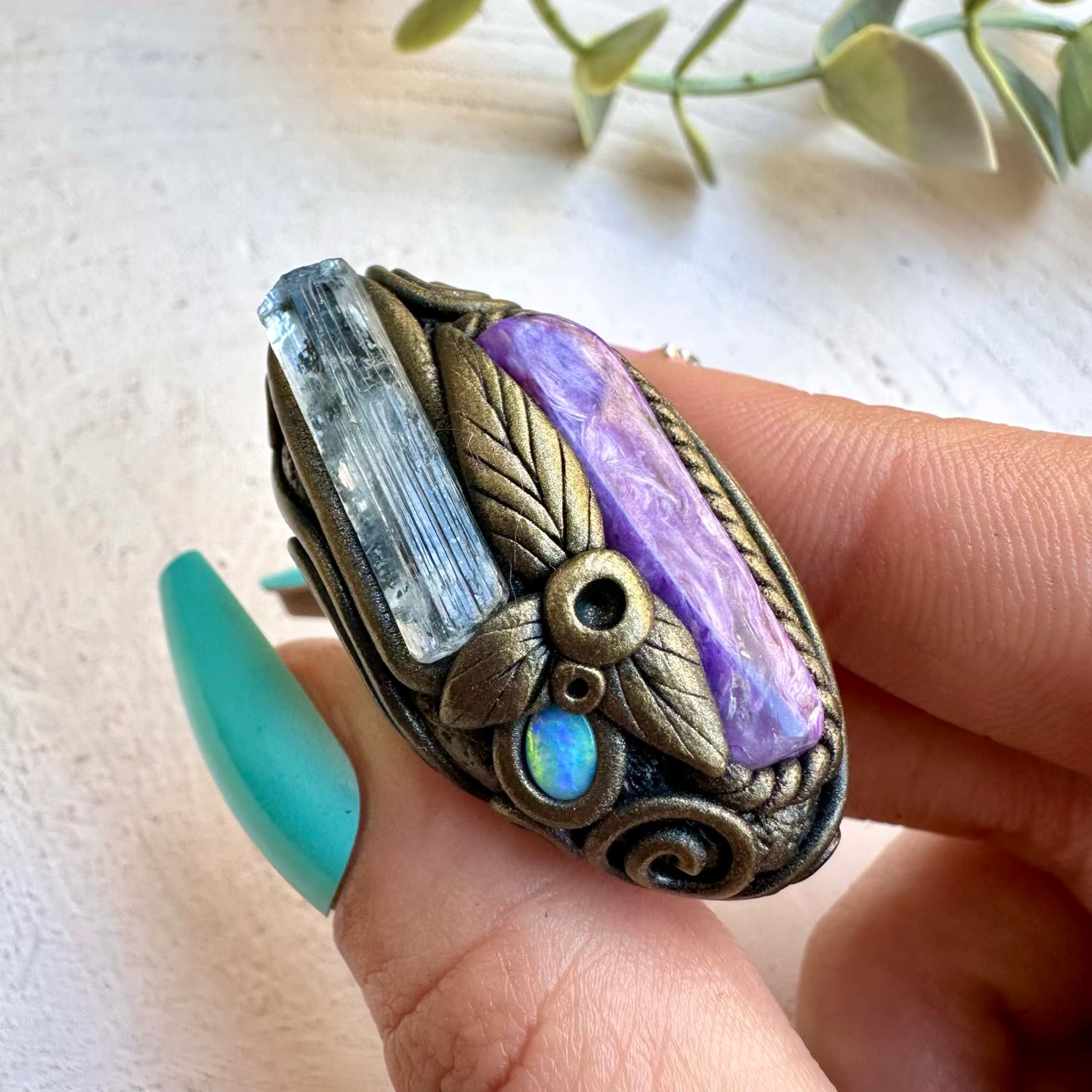 Handmade talisman ring for intuition and spiritual clarity