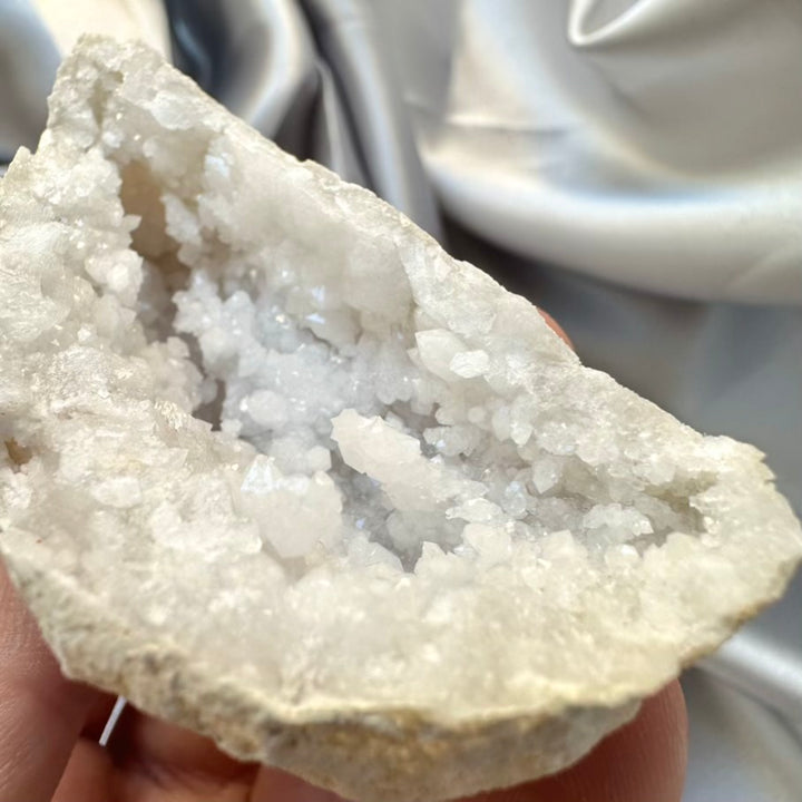 Quartz Geode - Natural Raw Quartz Stone - FairyGardenGlow