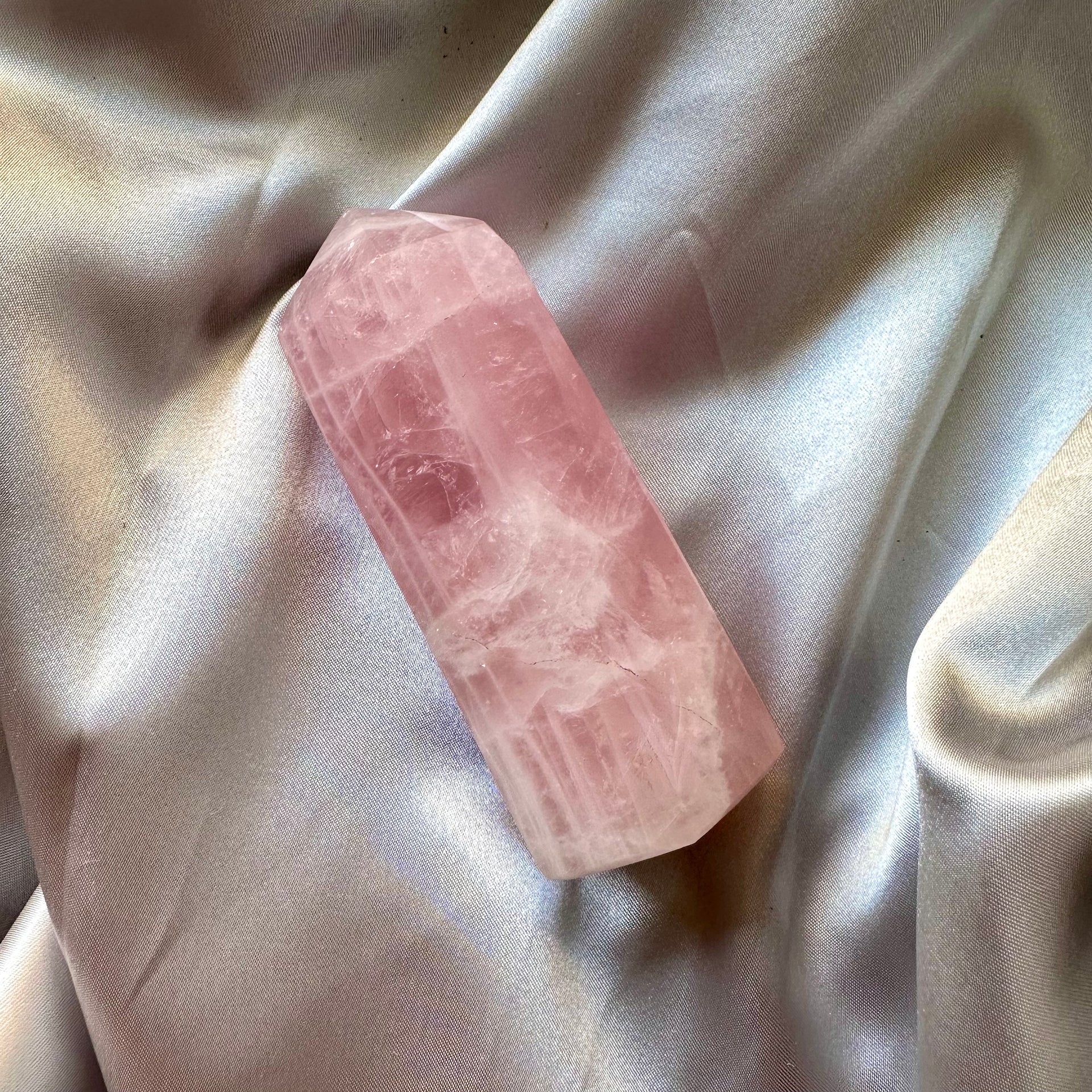 Rose Quartz Tower - Unique - FairyGardenGlow