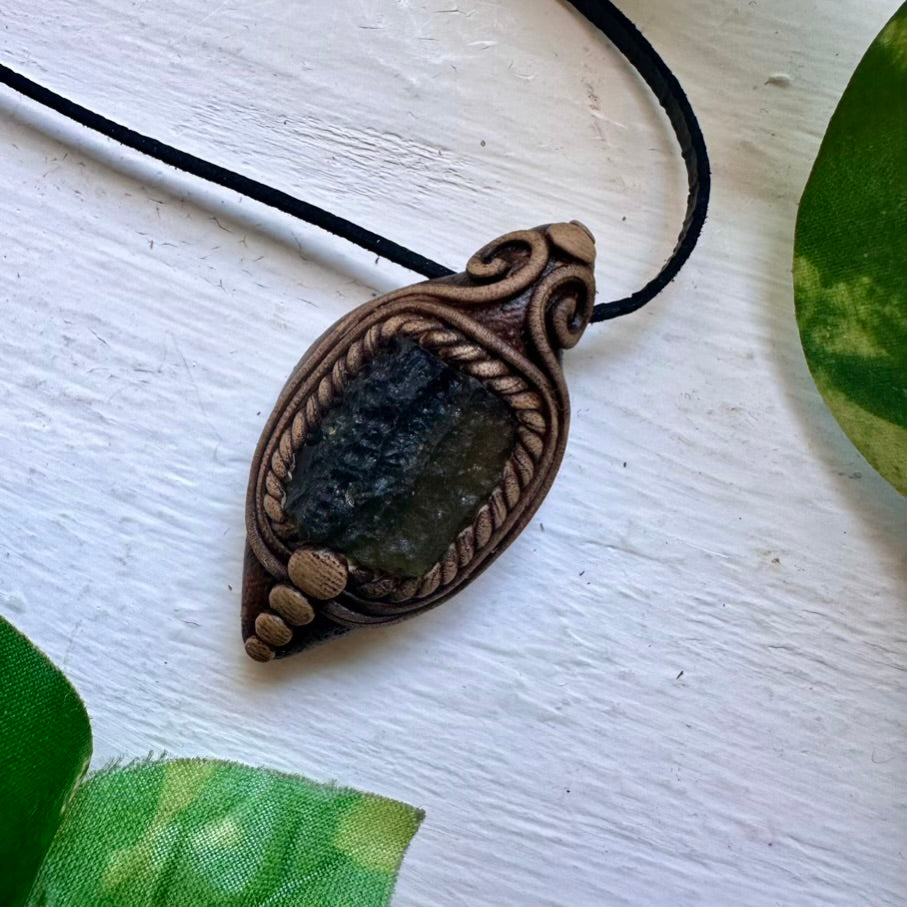 Moldavite Handmade Necklace - FairyGardenGlow