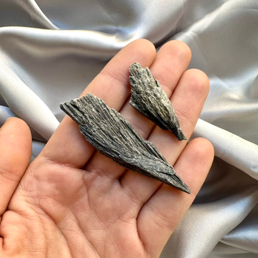 black kyanite mineral specimen