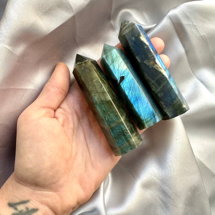 Labradorite Tower - Medium - FairyGardenGlow