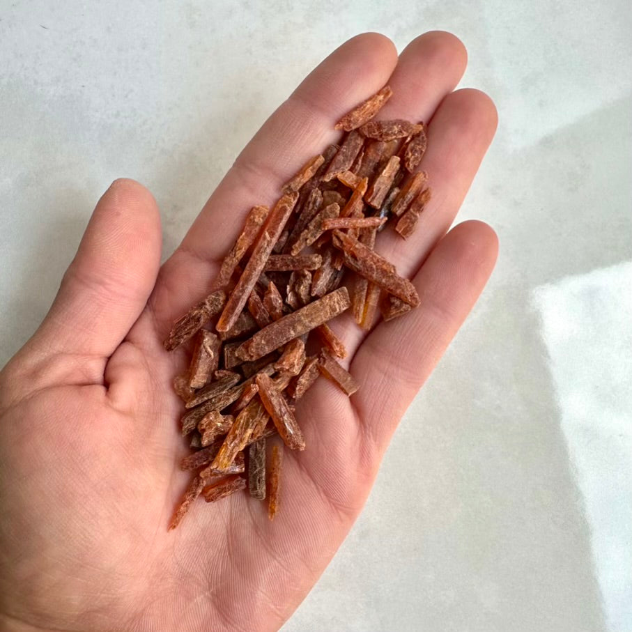 Orange Kyanite crystals lot from Tanzania