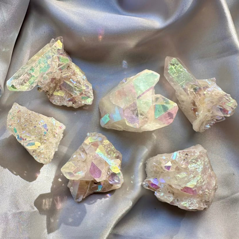 Angel Aura Quartz Clusters