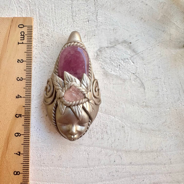 One of a kind crystal necklace handmade spiritual gemstone pendant