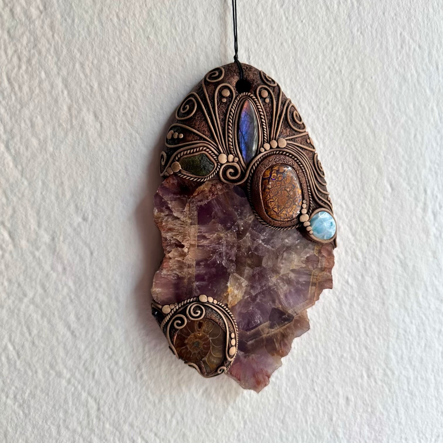 Crystal wall hanging designed for spiritual awakening and balance
