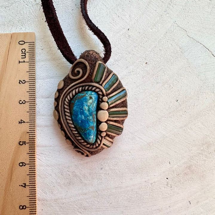 Fantasy inspired crystal necklace with vibrant natural stones