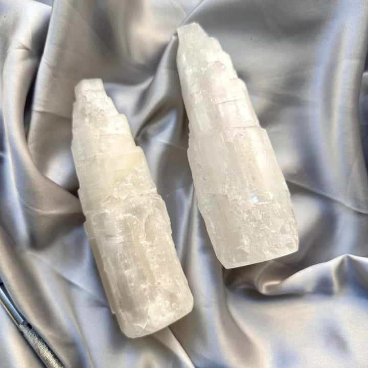 Selenite Tower - 15 cm - FairyGardenGlow