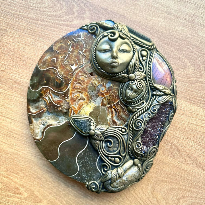 Goddess Meditation Enchanter Tool, Handmade Goddess Spiritual Tool, Crystal Home Decor - FairyGardenGlow